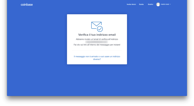 Coinbase Conferma Email