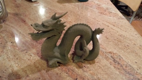 ExOne 3D printed dragon out of sand