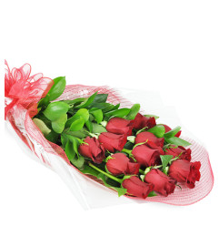 Perfect Wrapped Long-Stemmed Red Roses