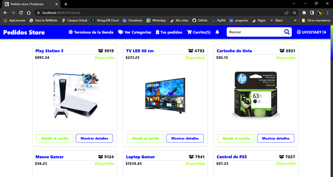 carrito - webforms