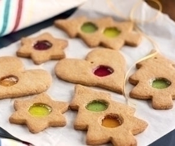 Christmas stained glass window biscuits Good Food Channel