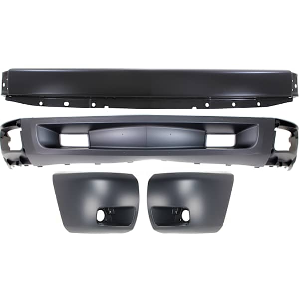 Replacement® Bumper Front, Paintable, with Lower Valance (with Tow Hook Holes) and Bumper Ends