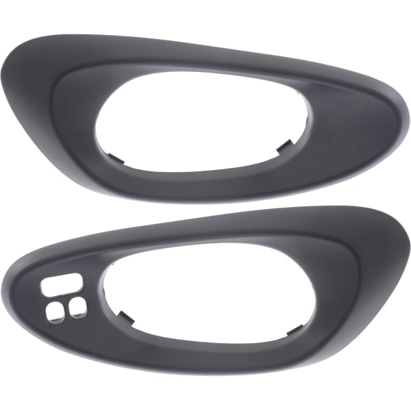 Door Handle Bezel Inside Textured Black Front Pair Set for Chevy Trailblazer EXT
