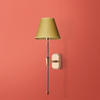 Besidem wall fixture in antiqued brass