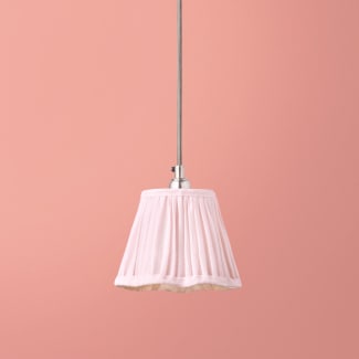 7 inch scalloped pendant lamp shade in marshmallow linen