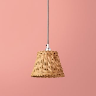 7 inch pendant lamp shade in natural rattan