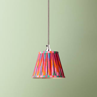 7 inch pendant lamp shade in pink Ikat by Matthew Williamson