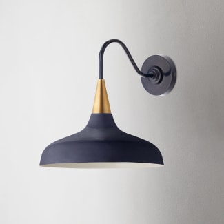 Cone wall fixture in black iris