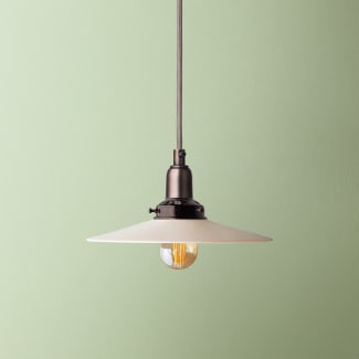 Cecilia ceramic pendant shade in natural plaster