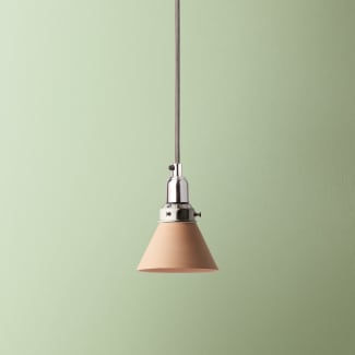 Flora ceramic pendant shade in natural teracotta