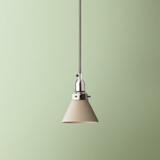 Flora ceramic pendant shade in natural plaster