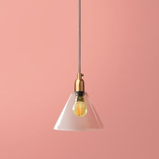 Hazelette pendant shade in clear glass