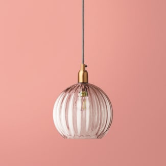 Regular Pumpkin pendant shade in clear glass