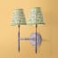 Double Twiglet wall fixture in aluminium and antiqued brass