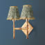Double Astor wall fixture in antiqued brass