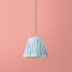 7 inch scalloped pendant lamp shade in blue sky linen