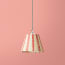 7 inch pendant lamp shade in scarlet tapers hand painted card