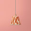 7 inch pendant lamp shade in ikat printed zig-zag orange linen