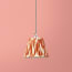 7 inch pendant lamp shade in ikat printed zig-zag orange linen