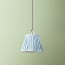 7 inch scalloped pendant lamp shade in blue sky linen