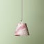 7 inch pendant lamp shade in red tanaro hand made marbled paper