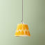 7 inch pendant lamp shade in Yoda ikat printed yellow linen