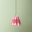 7 inch pendant lamp shade in egg & spoon ikat berries silk