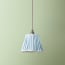 7 inch scalloped pendant lamp shade in blue sky linen