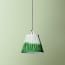 7 inch pendant lamp shade in green shibori linen