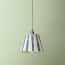 7 inch pendant lamp shade in ocean tapers hand painted card