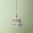 7 inch pendant lamp shade in yoda ikat printed gray linen