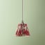7 inch pendant lamp shade in heraldic ikat printed linen