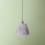 7 inch pendant lamp shade in navy and white wonky chev block printed cotton