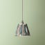 7 inch pendant lamp shade in teal heraldic ikat printed linen
