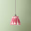 7 inch pendant lamp shade in egg & spoon ikat berries silk