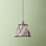 7 inch pendant lamp shade in atlas ikat black and cream silk