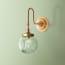 shanty wall fixture in antiqued brass