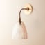Colombari wall fixture in antiqued brass and cane