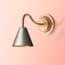Bathroom Swan neck wall fixture in antiqued brass finish