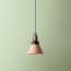 Flora ceramic pendant shade in natural teracotta