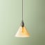 Hazelette pendant shade in amber bubble glass