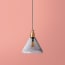 Hazelette pendant shade in gray bubble glass