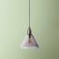 Hazelette pendant shade in gray bubble glass