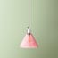 Hazelette pendant shade in magenta bubble glass