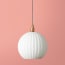 Larger Pumpkin pendant shade in opaline glass