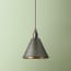 stanley pendant shade in dark gray with copper interior
