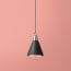 Stanlette pendant shade in ash black with copper interior
