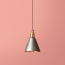 Stanlette pendant shade in gunmetal with copper interior