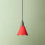Stanlette pendant shade in red with copper interior