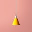 Stanlette pendant shade in yellow with copper interior